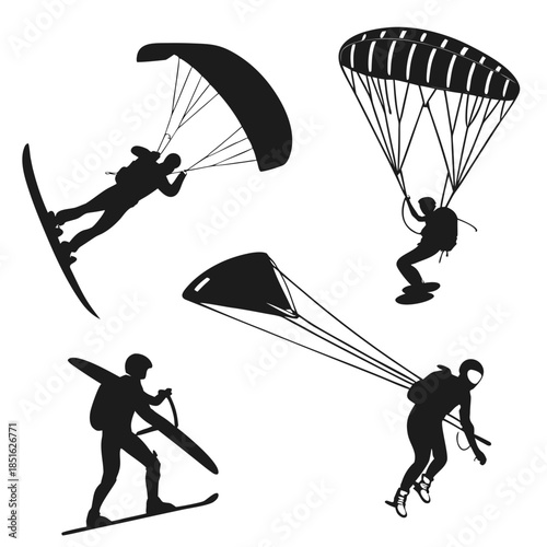 Extreme sports silhouettes