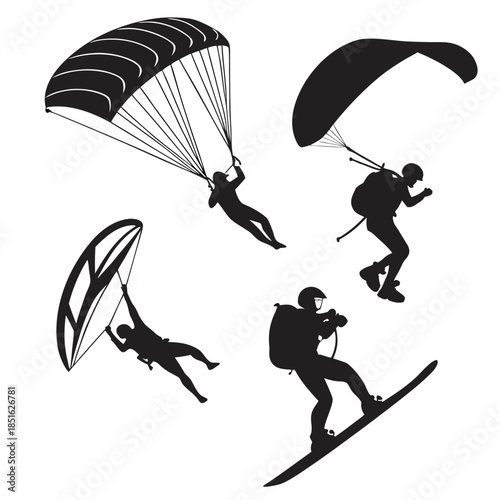 Extreme sports silhouettes