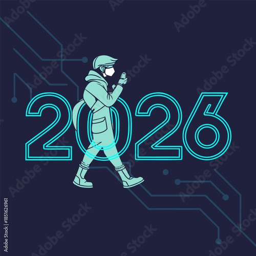 Flat Modern Typography Soft Shadows Clean Design 2026 text style