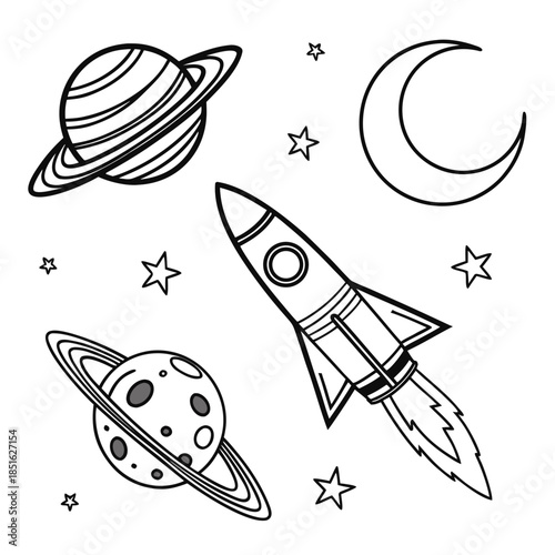 Space exploration illustration