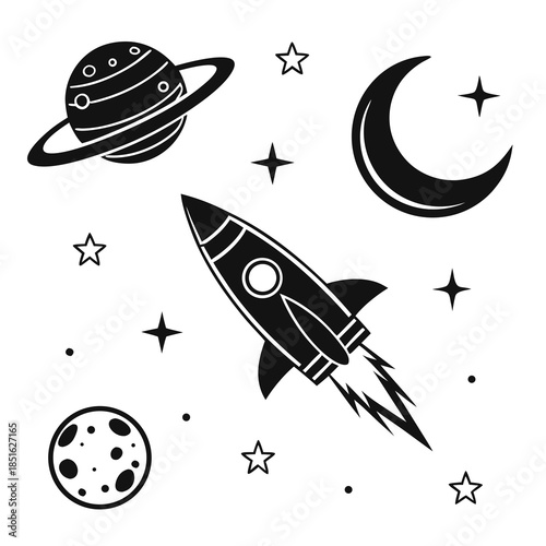 Space exploration illustration