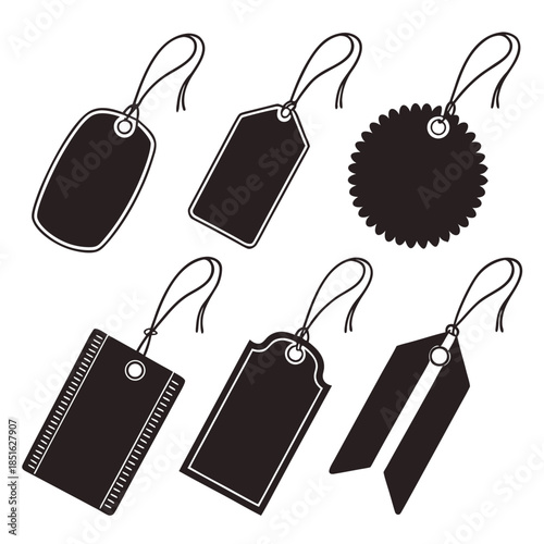 Set of vintage price tags
