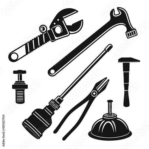 Set of plumbing tools