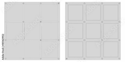 Geometric grids of squared panels a visual representation of modular design