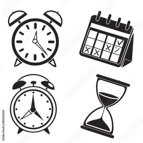 Collection of timekeeping icons