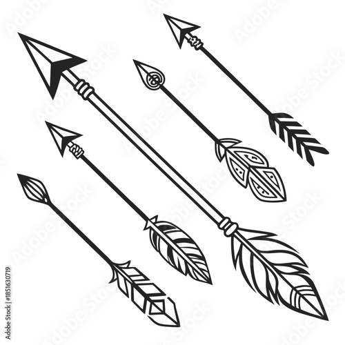 Collection of decorative arrows