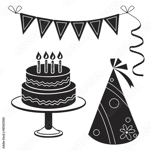 Birthday celebration illustration