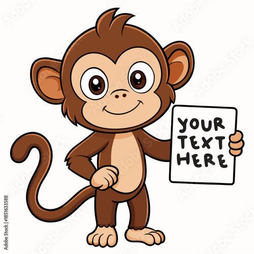 cartoon character with blank board