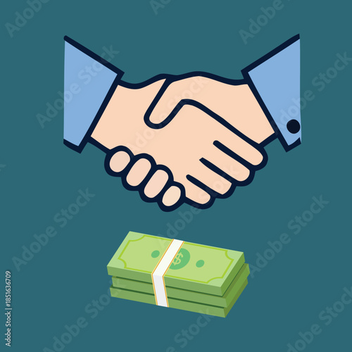 business handshake vector illustration