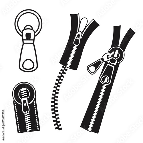 Zipper design elements