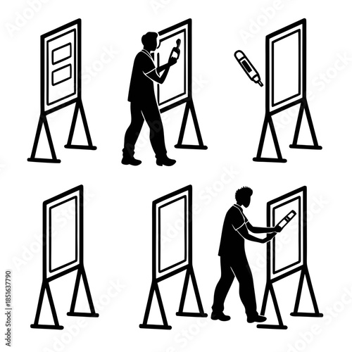 Art exhibition setup