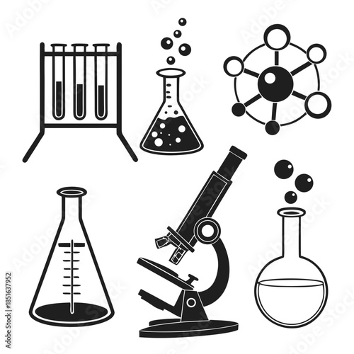 Laboratory equipment icons