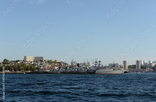 Sea vessels in the Streletskaya Bay of Sevastopol