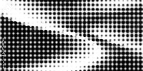 Abstract halftone monochrome dotted pattern on the top. Vector pop art illustration.