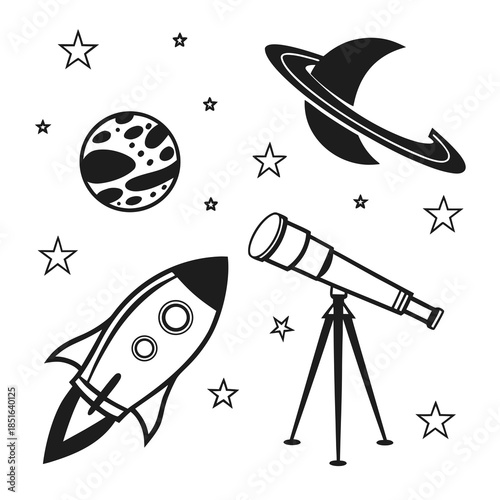 Space exploration illustration