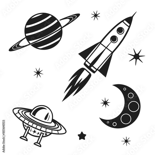 Space exploration illustration