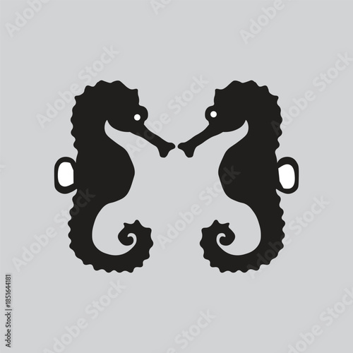 image of two swans silhouette illustration of swans is a unique fish of the genus hippocampus, known for its shape like a miniature horse, upright head, long snout, and curved tail that can grip or pr