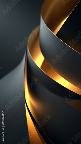 abstract golden spiral wave background