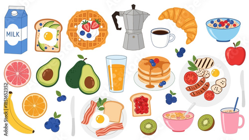 Wholesome and Delicious Breakfast Foods A Vibrant Collection of Morning Meal Delights
