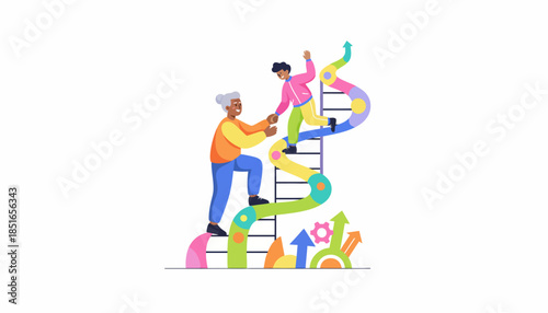 Mentorship for Career Growth on a Winding Ladder Path