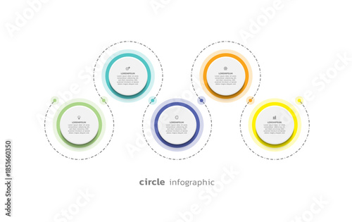 Vector infographic business template colorful design