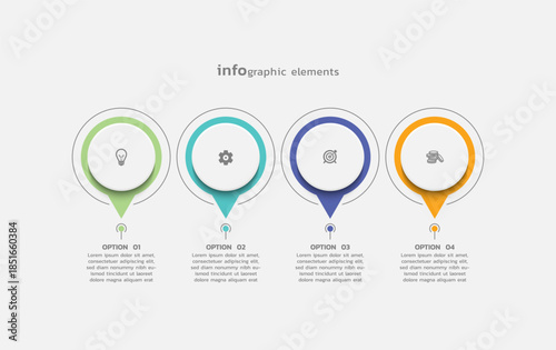 Vector infographic business template colorful design