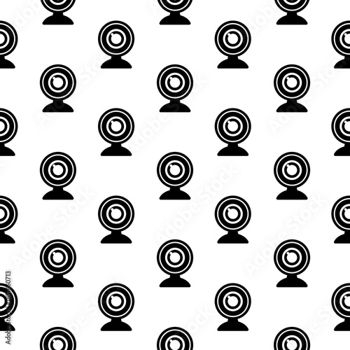 Web cam seamless pattern isolated on white background
