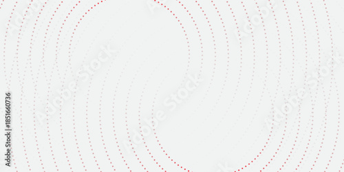 Collection of red concentric circles. Collection of radial sound wave or sonar rings. Pack of radar icon symbols, targets, dashed lines, halftones, vector illustration.
