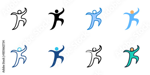 Sports icons set multiple style collection. 
