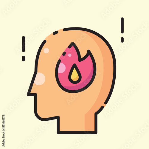 Fill Icon of an Disease Burnout