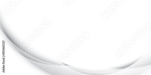 Abstract white and gray color, modern design stripes background with geometric curve and straight lines. Vector illustration.
