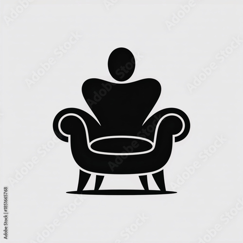 Person sitting on armchair
