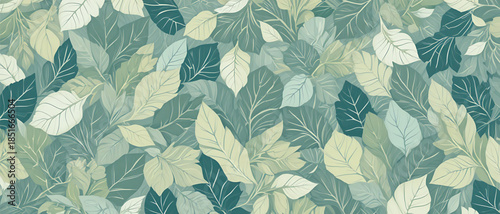Seamless background with leaves.
