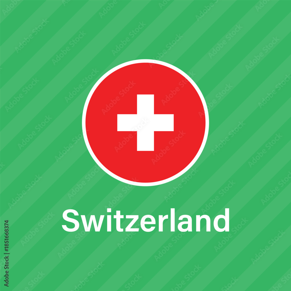 Obraz premium Vector flag of Switzerland waving closeup style background illustration.