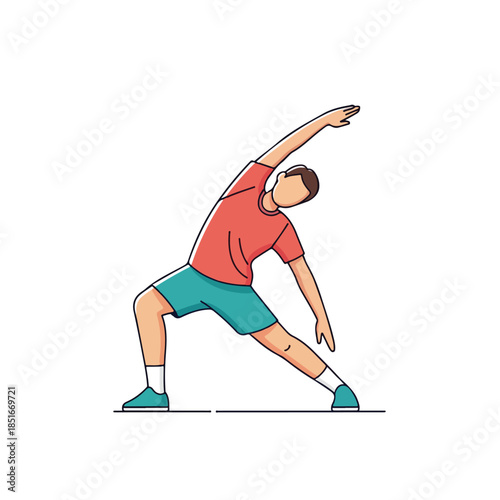 A person is stretching