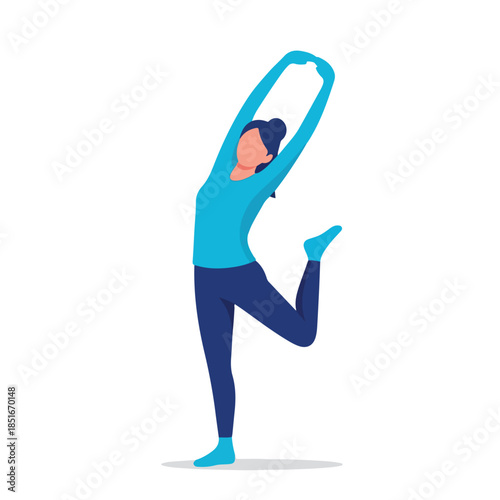 A person is stretching