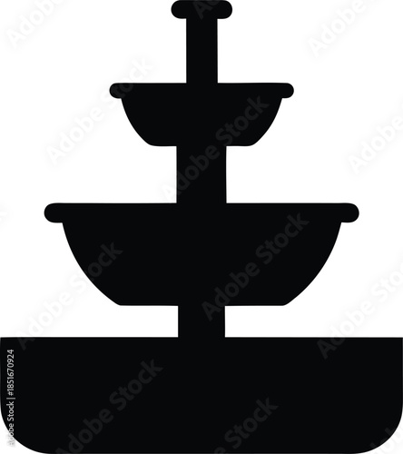 chocolate fountain silhouette vector illustration on transparent background