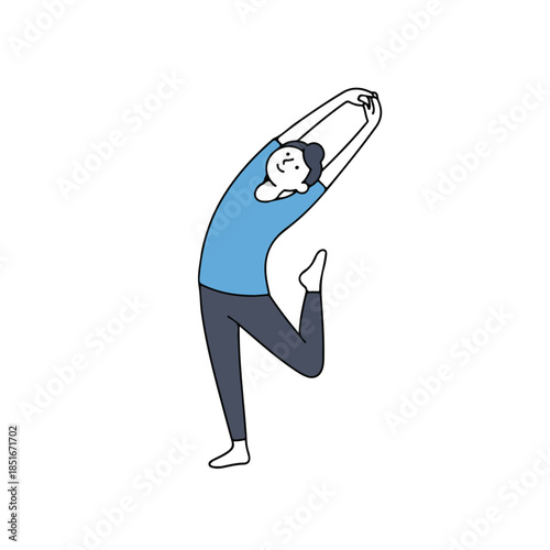A person is stretching