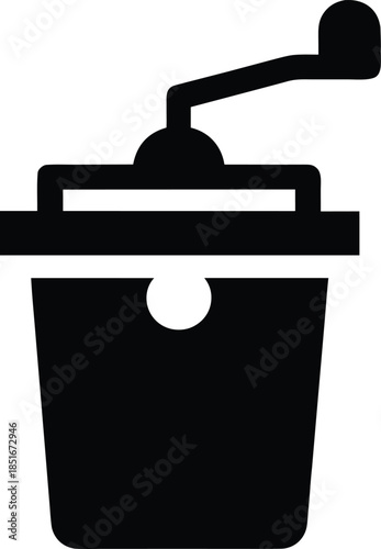 popcorn maker silhouette vector illustration on transparent background