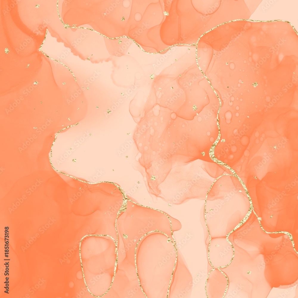 Fototapeta premium Alcohol Ink Art, Pink Background, Gold, Texture, Abstract, Luxurious Pattern, Watercolor, Digital Art, Pink Marble, Fluid Surface, Design, Fashion, Wallpaper, Premium, Feminine, Sweet, Delicate, Glitt