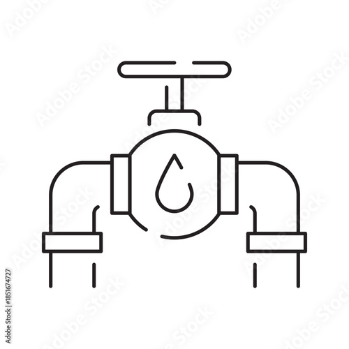 Industrial Pipeline System with Valves and Connectors