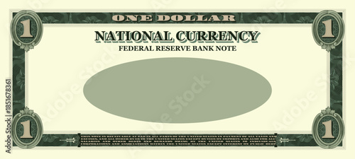 Fake money, dollar bill, vector illustration, template of fake money, US currency note, Realistic US dollar, US fake cash