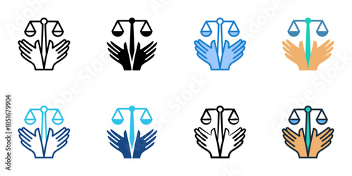 Social justice icons set multiple style collection. 
