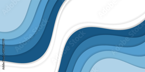 Abstract geometric blue and white color background. Vector, illustration.