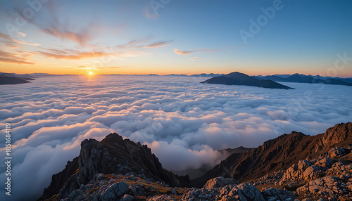 sunset over the mountains