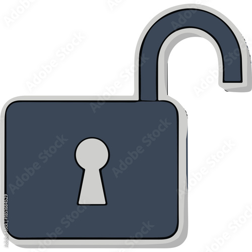 Unlocked Padlock Icon - Open Security Symbol