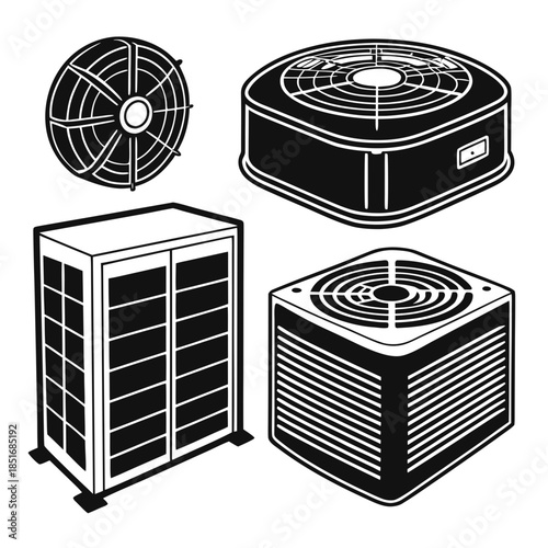 Air conditioning units and components
