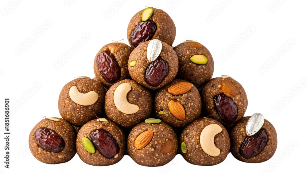 Obraz premium Dry fruit laddus png laddoo png nuts sweet png indian dessert png transparent background image