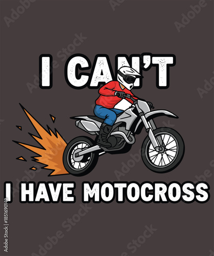 Motocross rider vector illustration