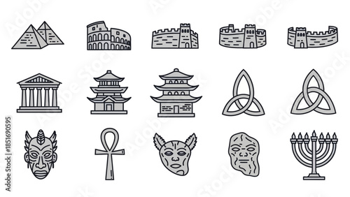 Ancient Civilizations and Cultural Symbols Collection.